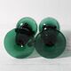 Vintage Emerald Green Wine Stem Crystal Glasses Remmare / Germany / 1960s