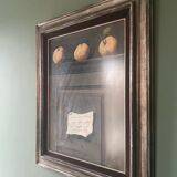 Peinture classique, nature morte dans un cadre en bois