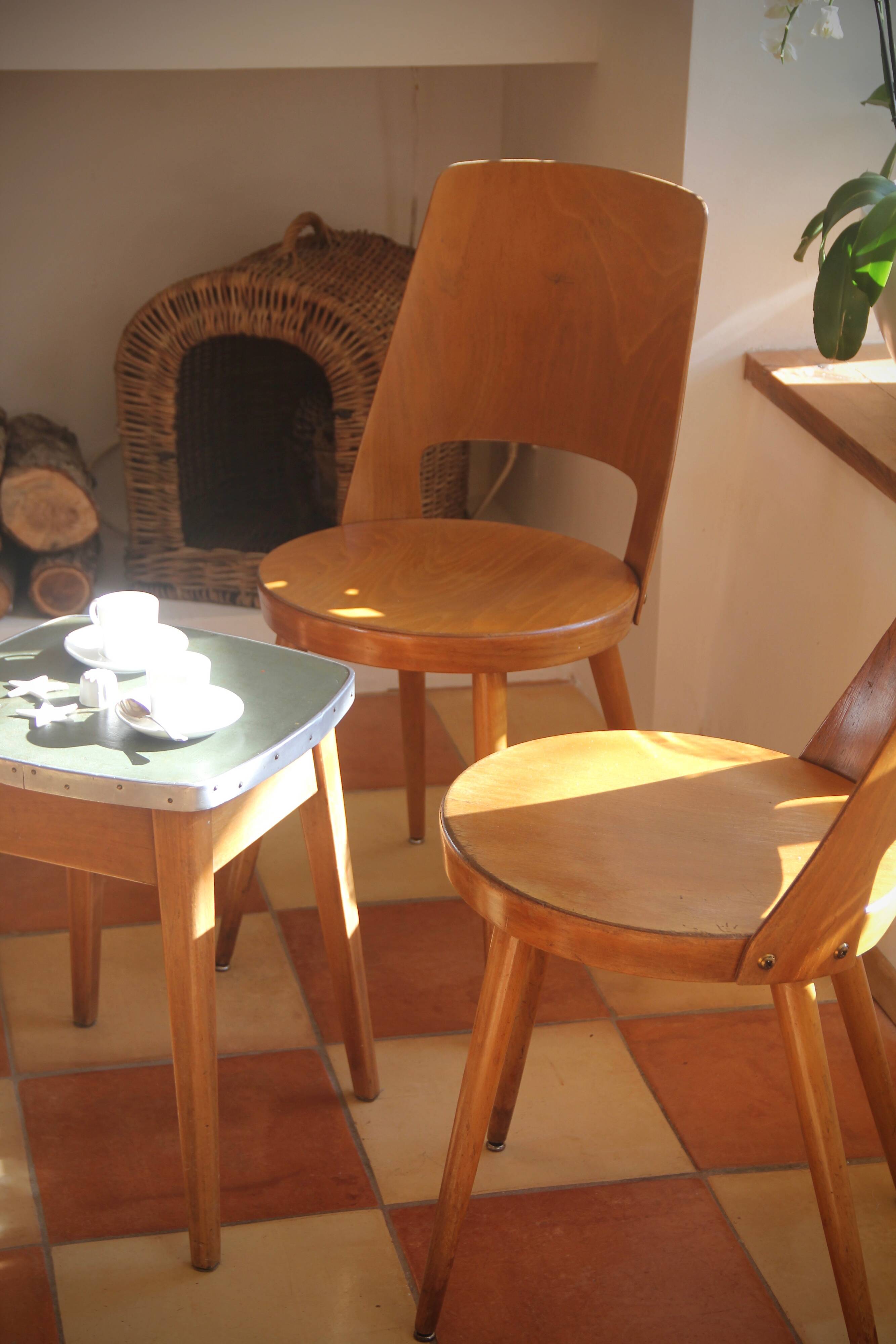 Paire de chaises mondor du designer baumann circa 50/60