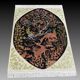 Oriental carpet TABRIZ Iran Wool and Silk: 95 x 75 cm - "Galerie Sardje"