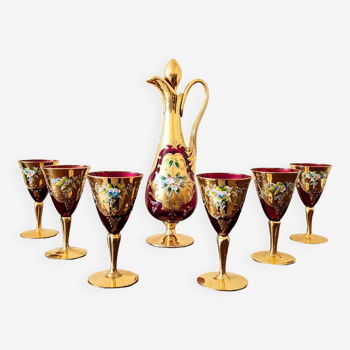 Murano glasses and carafe