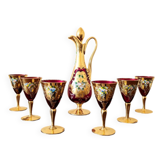 Murano glasses and carafe