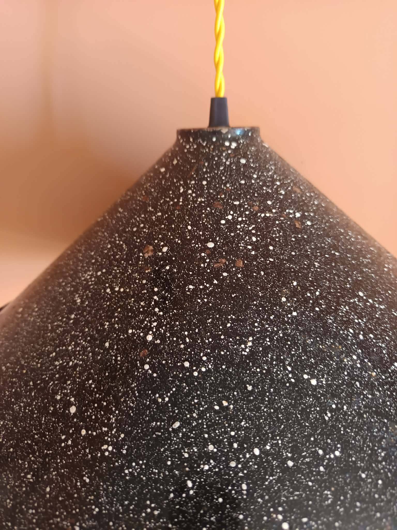 Large vintage industrial sheet metal pendant light 39 cm
