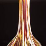 Glass Table Lamp with Textile Shade, 1960s–1970s