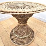 Wicker side table