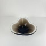 Smoked glass bowl, free-form, 1970