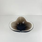 Smoked glass bowl, free-form, 1970