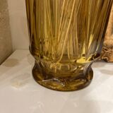 Large smoked glass vase from the 70s