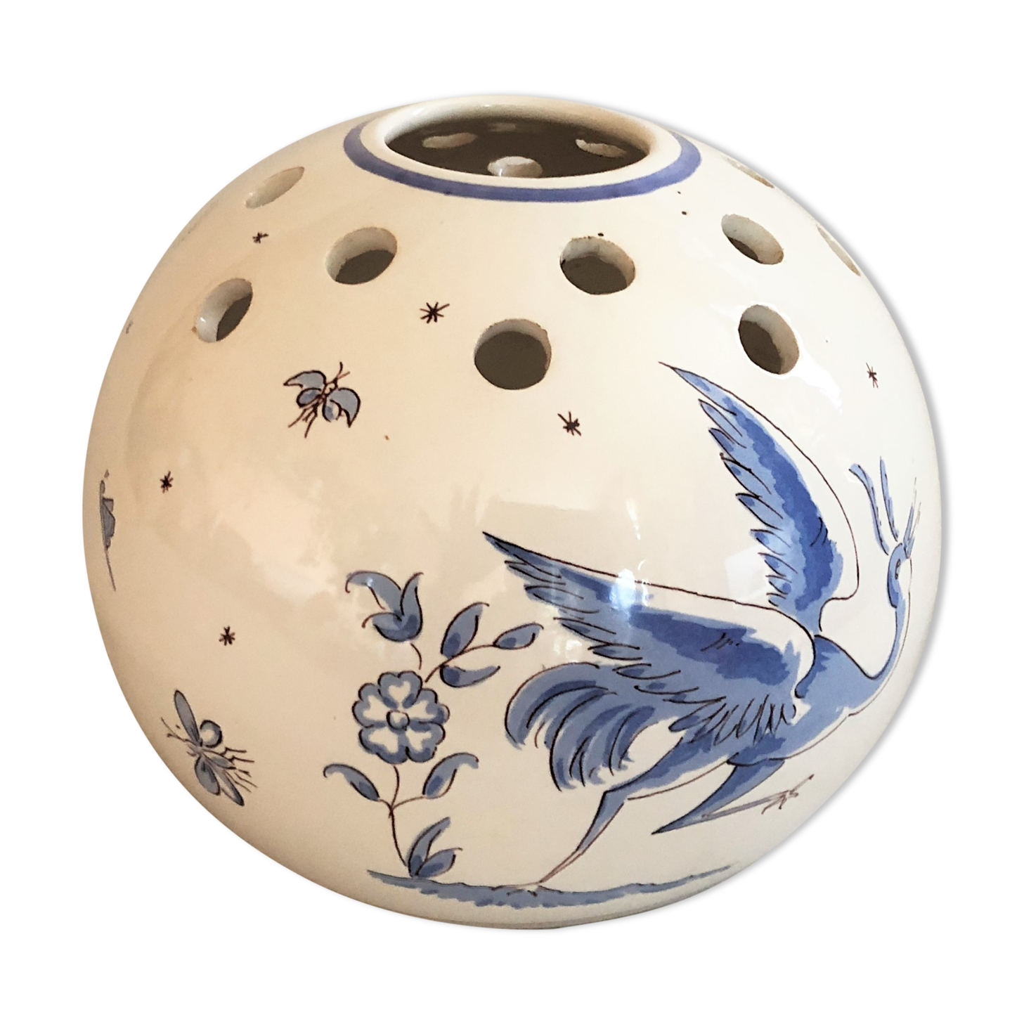Artisanal bouquet vase "vieux moustiers"