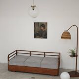 Art Deco sofa gray fabric Jindrich Halabala 1930