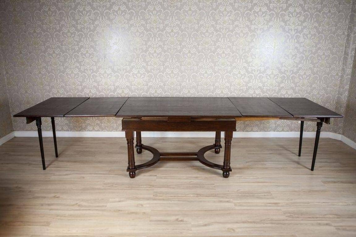 Early 20th Century Extendable Oak Dining Table, 1930s