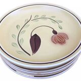 6 assiettes à dessert en grès mat, Ateliers du Revernay France