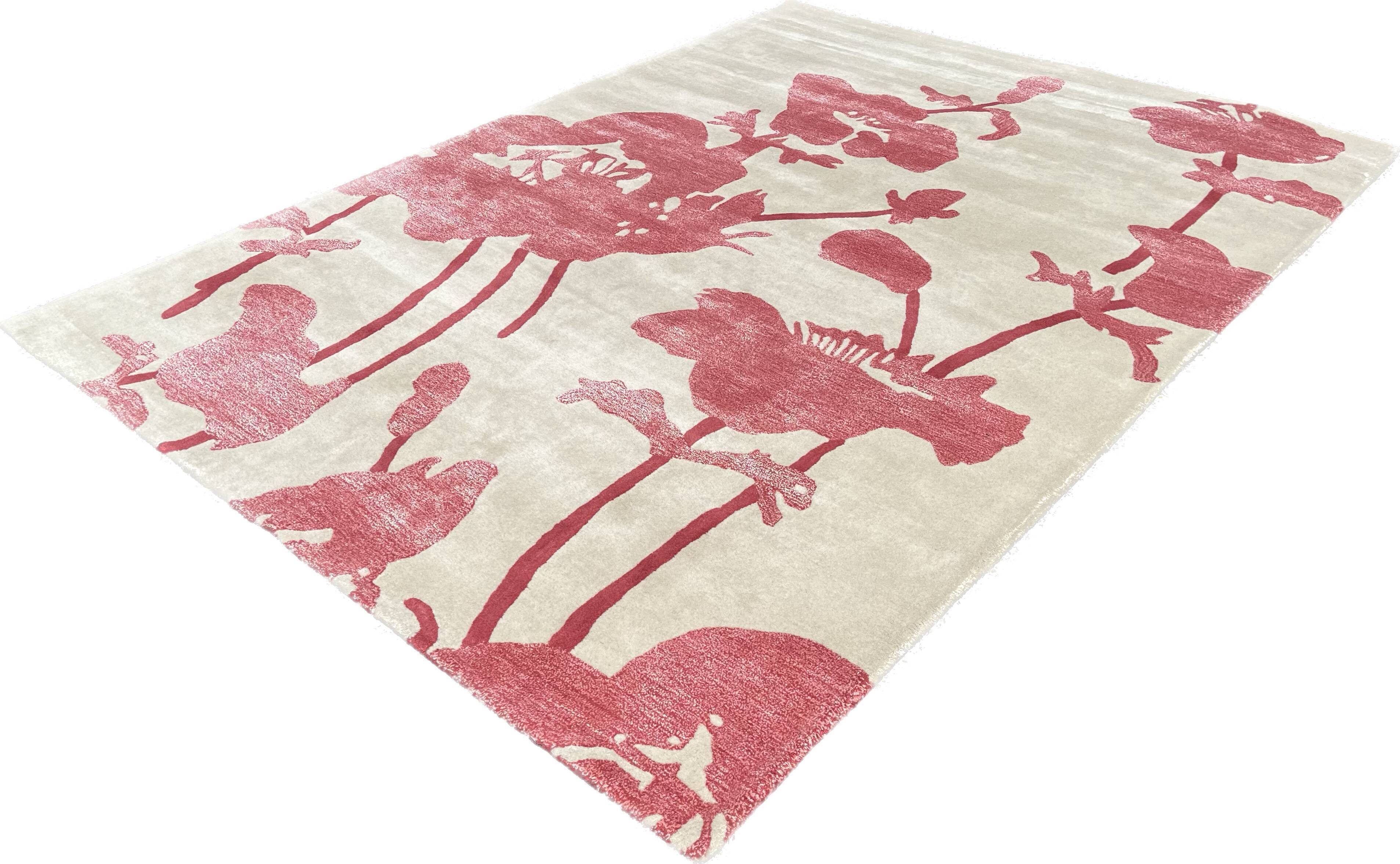 Modern carpets, floral art