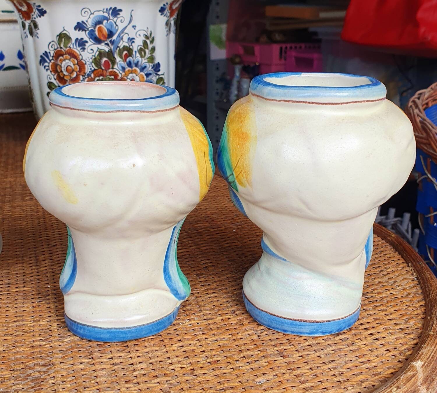 Pair of Moorish head vases