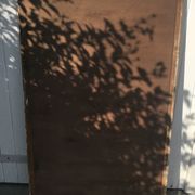 Trumeau au médaillon en glace encadrement bois patine dorée 69x113cm