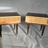 1 pair of vintage bedside tables from the 1960s