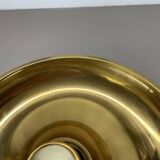 Large 39cm golden charlotte perriand style disc wall lights, germany 1960s