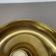 Large 39cm golden charlotte perriand style disc wall lights, germany 1960s