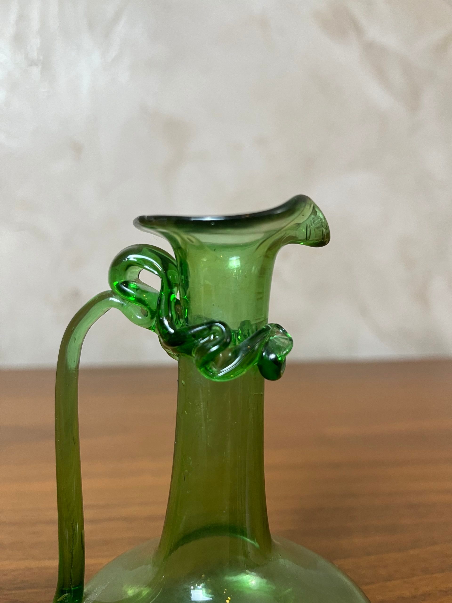 Small glass pitcher