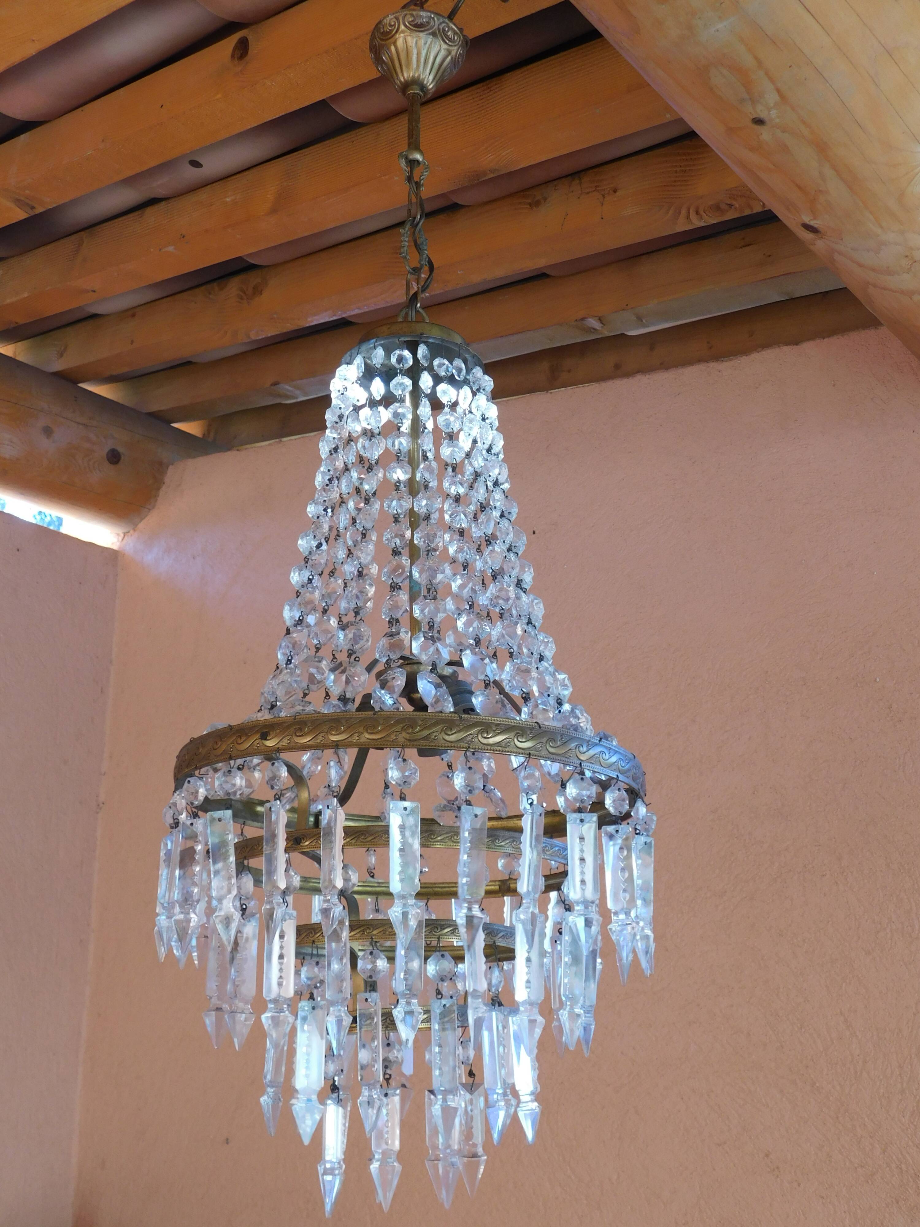 Balloon chandelier with tassels ø 30 cm