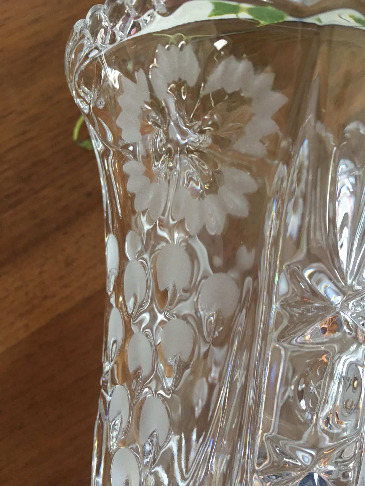 Vintage Bohemian crystal vase