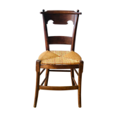 Chaise ancienne en bois et assise paillée
