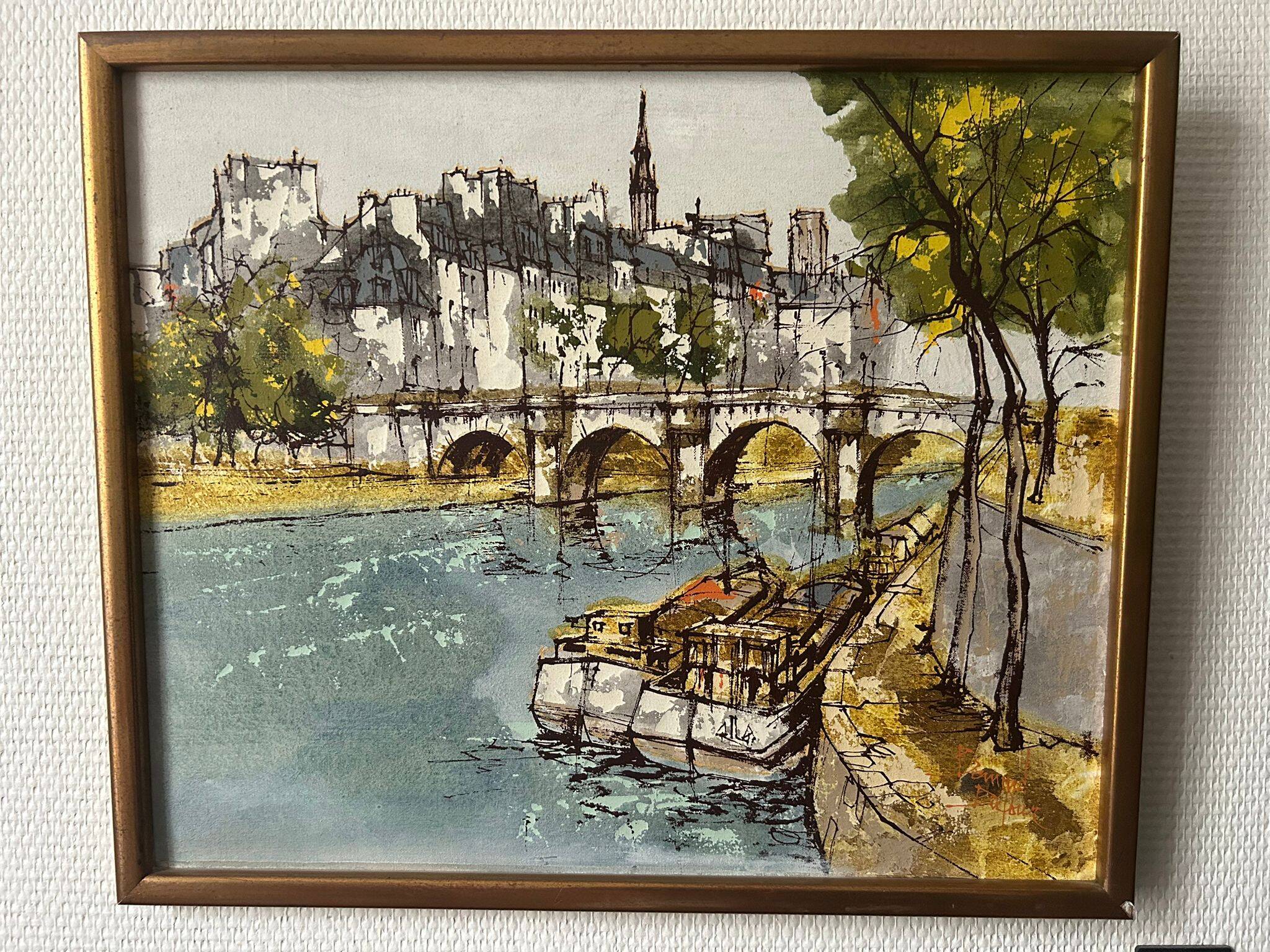 Table by Bernard Dufour, 1922, The Seine, Paris