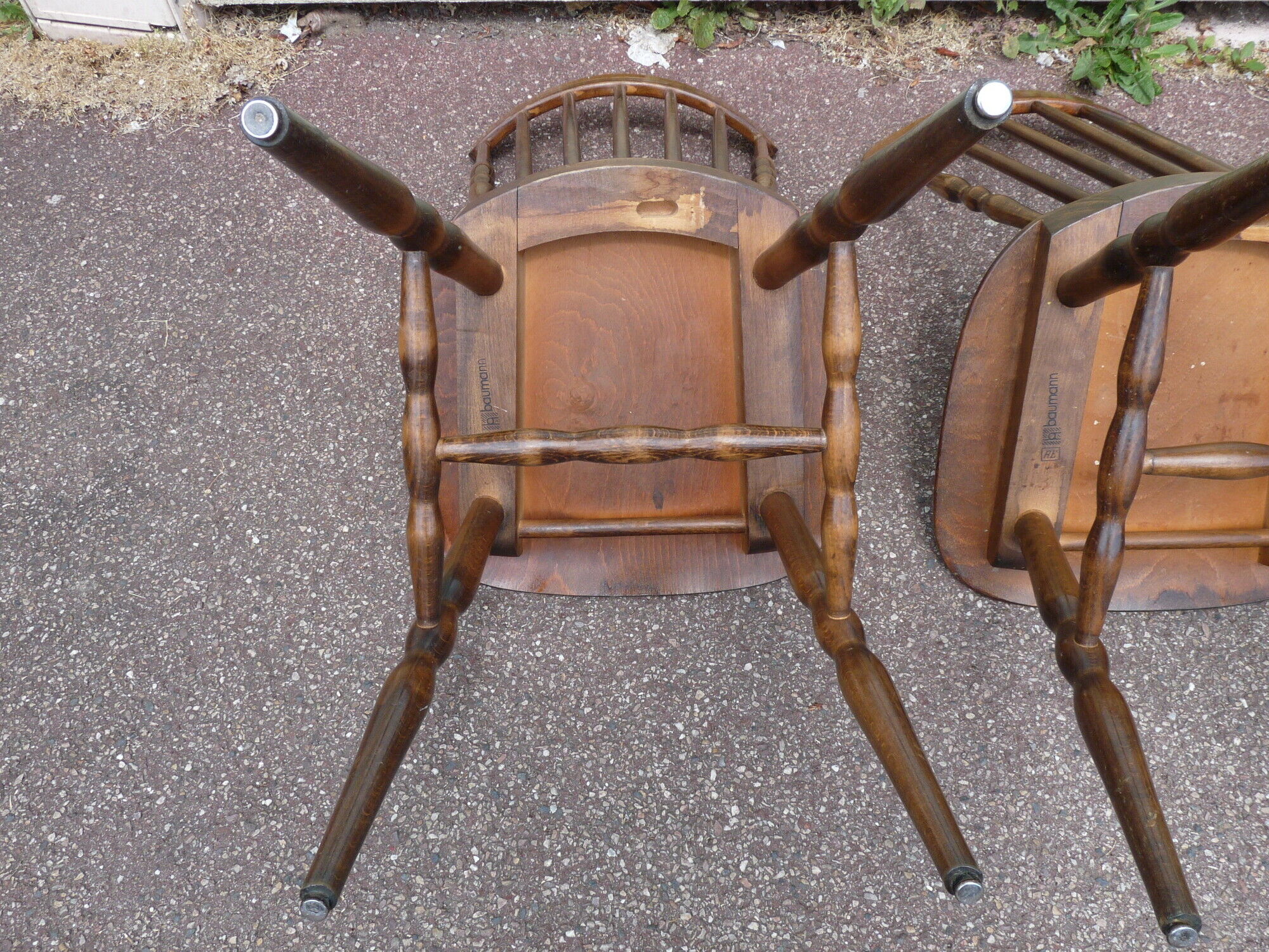 Lot of 4 bistro chairs Baumann - wood