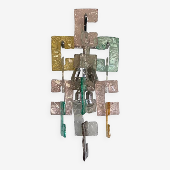 Contemporary Multicolors “Handmade C” Wall Sconce in Venini Style