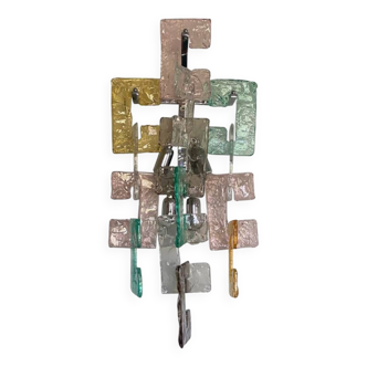 Contemporary Multicolors “Handmade C” Wall Sconce in Venini Style