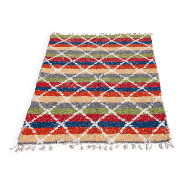 Tapis artisanal en coton recyclé - Réversible - Multicolor