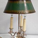 White metal bouillotte lamp, empire style – early twentieth century