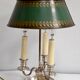 White metal bouillotte lamp, empire style – early twentieth century