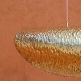 Handmade lotus leaf shaped brass pendant light