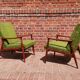 Pair of Czechoslovak armchairs green Jitona 1960
