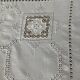 Exceptional old linen, very large embroidered tablecloth