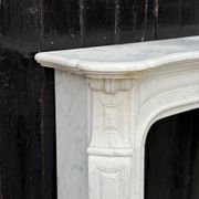 Louis XV style Carrara marble fireplace circa 1900