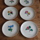 6 NBD Limoges dessert plates illuminated by hand