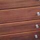 Vintage golden oak chest of drawers with 4 spindle feet from the 1950s