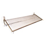 Brass and perforated metal coat and hat rack, 1960s