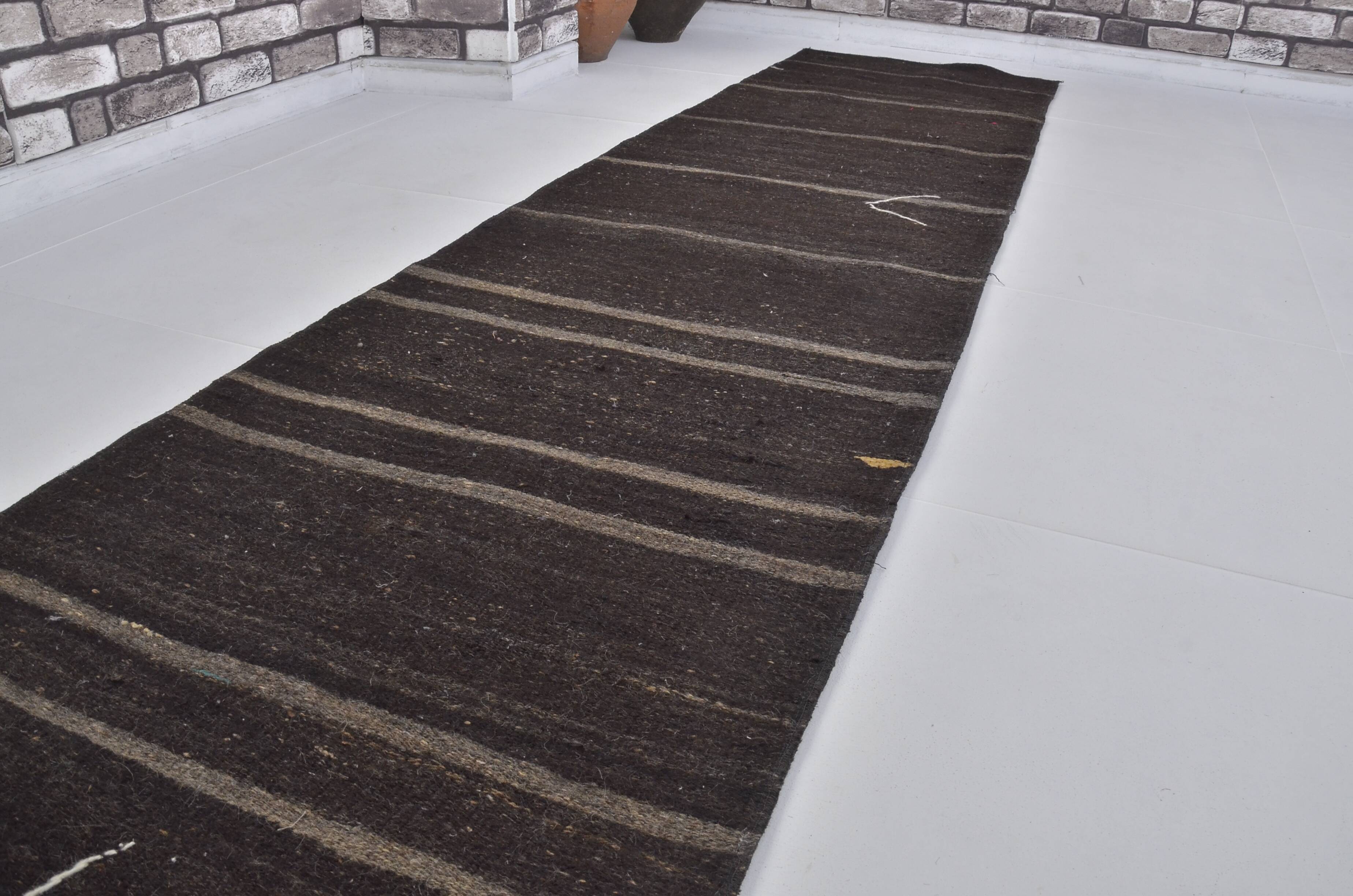 Goat Hair Neutral Kilim Runner sku3819