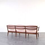 Canapé en teck norvégien par Fredrik A. Kayser et Adolf Relling pour Arnestad Bruk