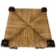 Vintage stool side table design brutalist design 60's dark oak