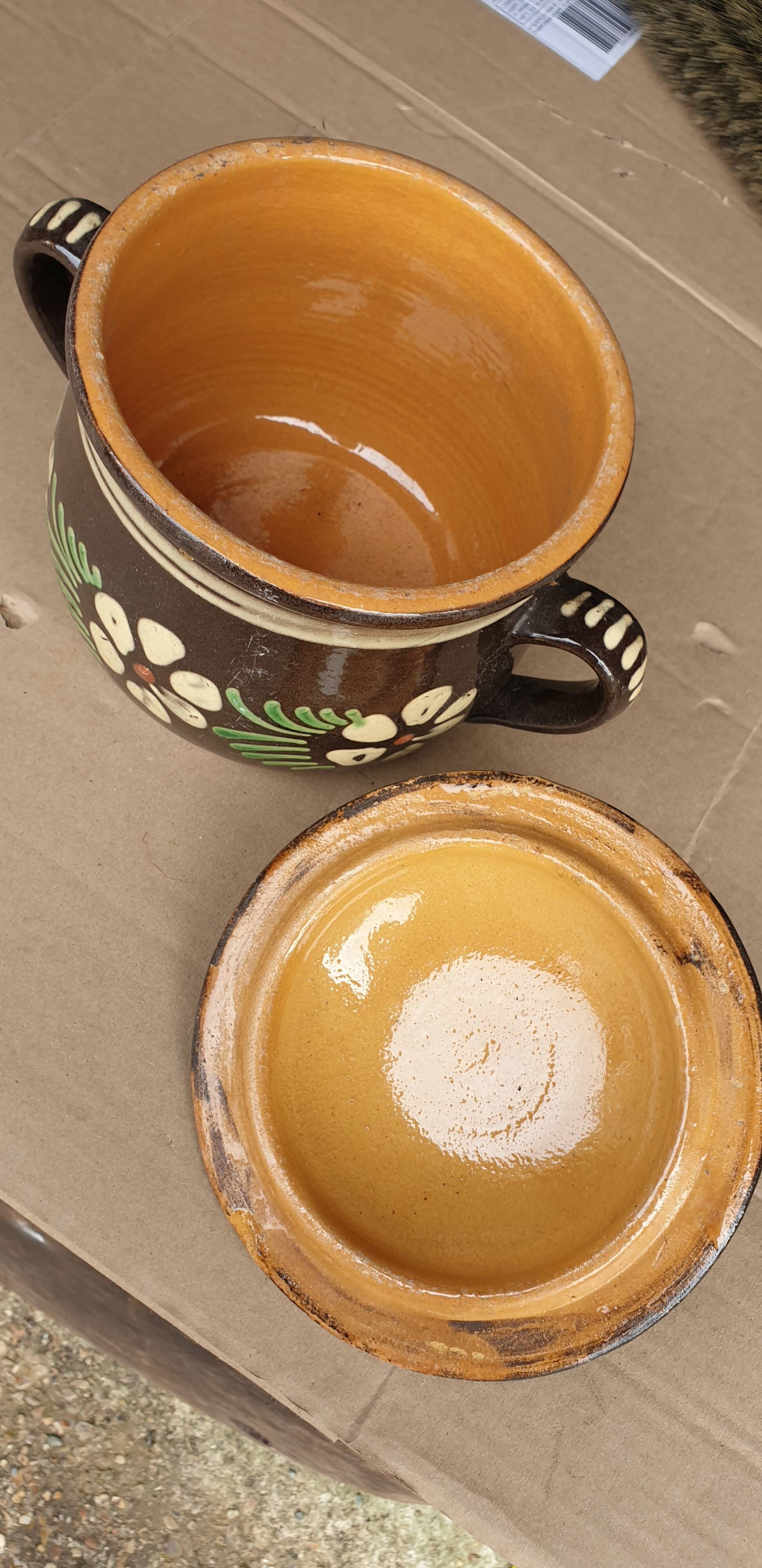 Glazed Alsatian terracotta tureen