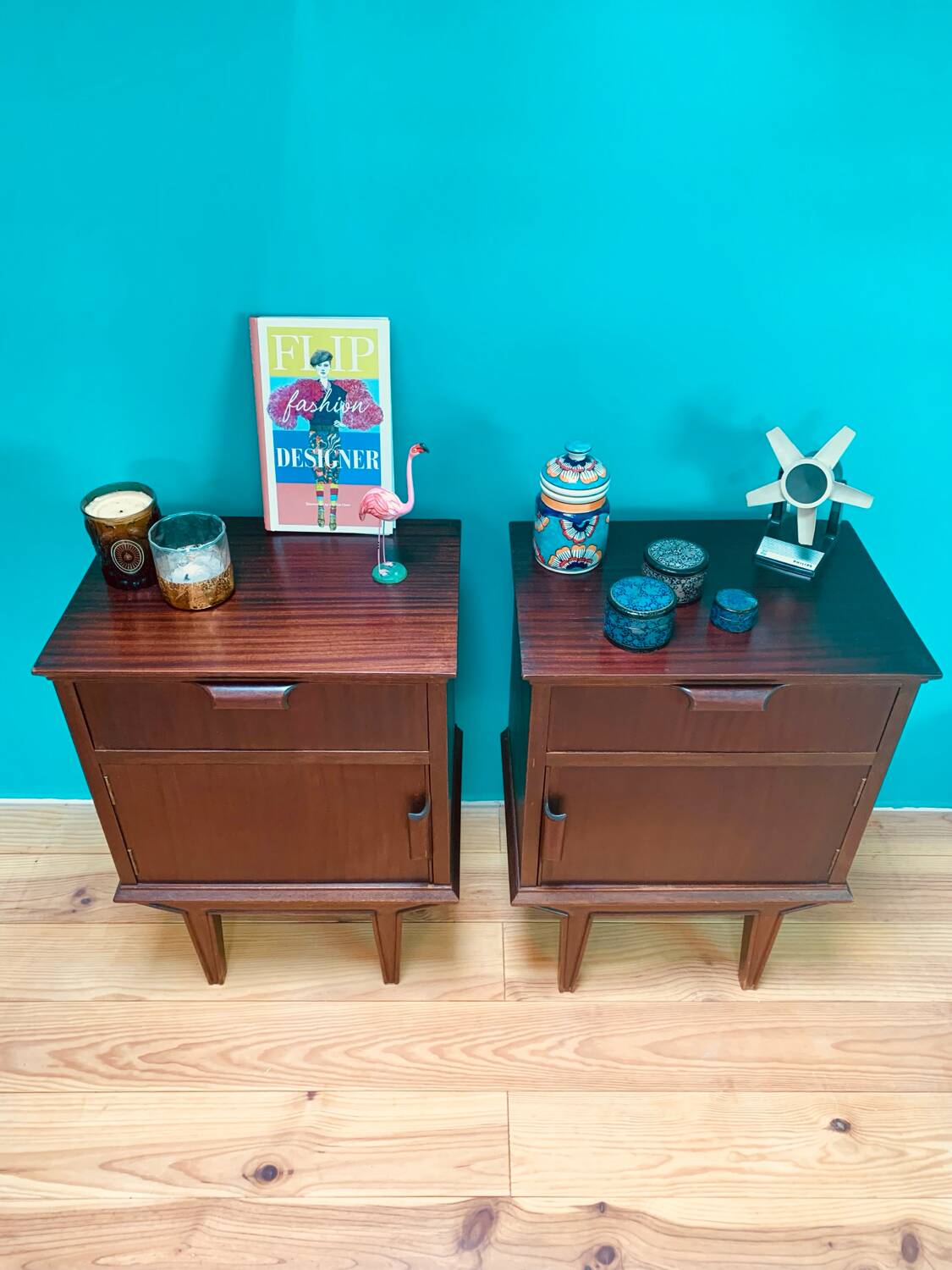 Pair of vintage Mid Century bedside tables
