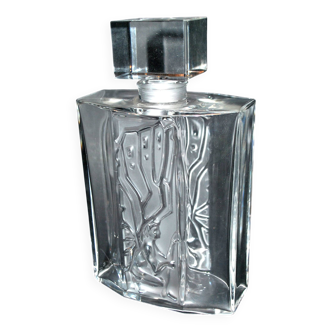 Lalique france carafe icare bottle in frosted crystal signed and numbered 2006