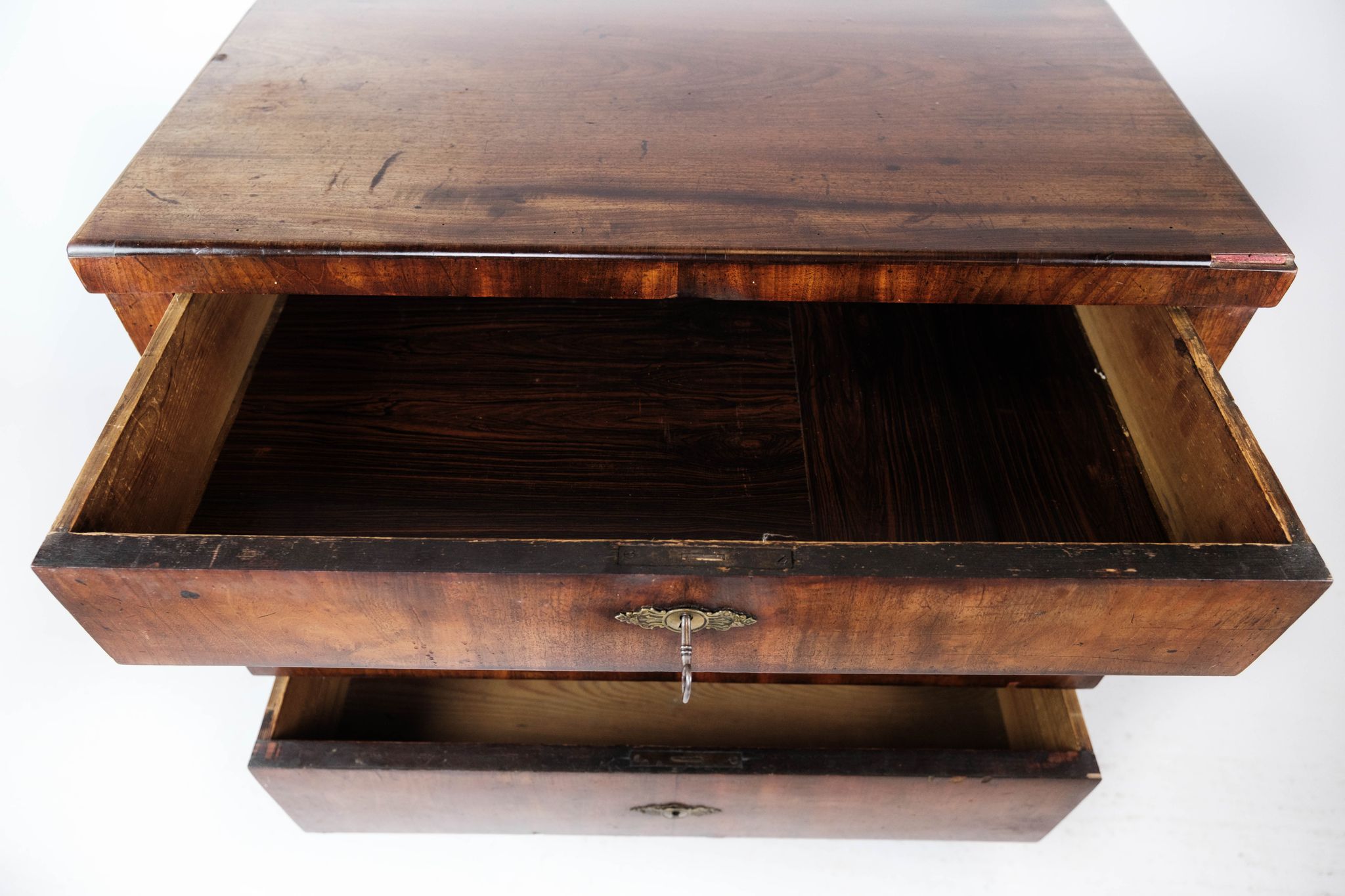 Empire chest of drawers with four drawers of mahogany, 1840s