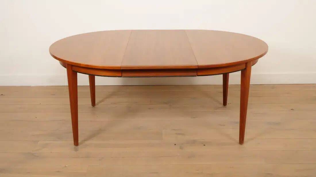 Vintage round dining table XXL | Omann Jun No. 55 | Teak | Extendable