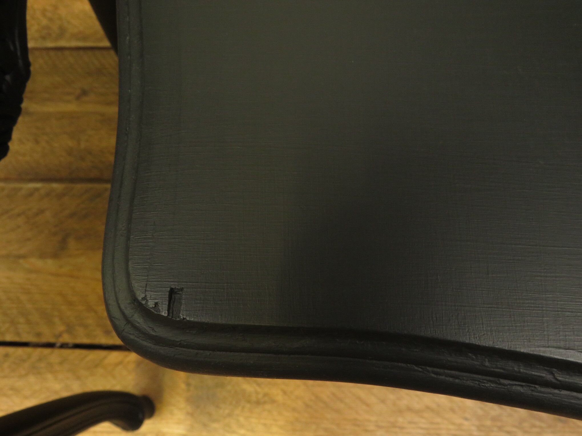 PAIR OF FRENCH STYLE BLACK BEDSIDE TABLES