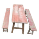 Set of tables & 2 brewery benches